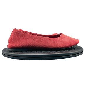 Skechers Cleo Bewitch Flat Shoes Women 6.5 Red Pointed Casual Knit Skimmer
